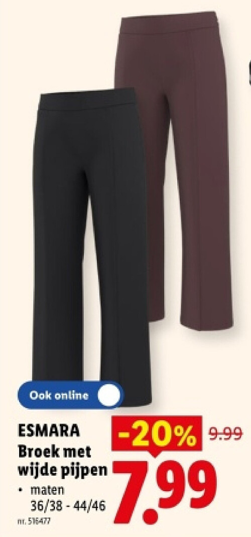 Broek met wijde pijpen