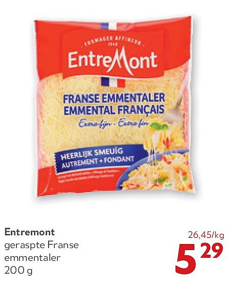 Entremont geraspte Franse emmentaler 200 g