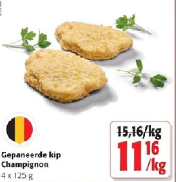 Gepaneerde kip Champignon