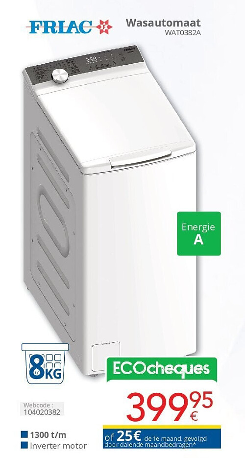 Friac Wasautomaat WAT0382A