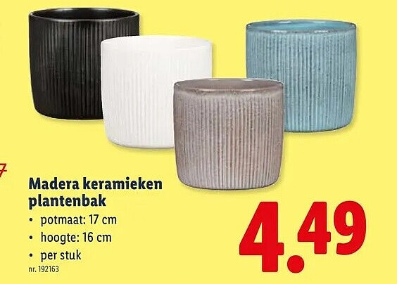 Madera keramieken plantenbak