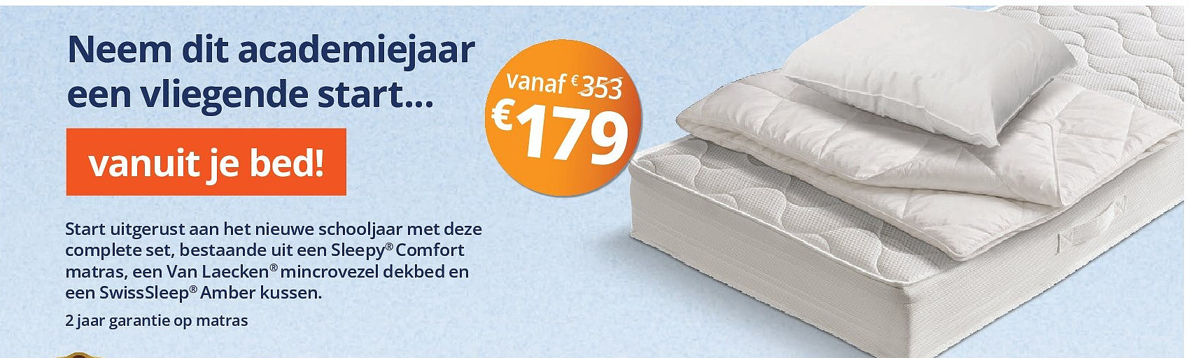 Neem dit academiejaar een vliegende start... vanuit je bed!