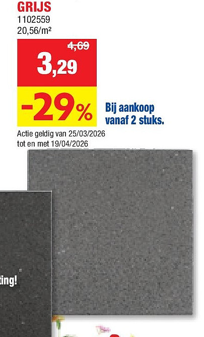 TERRASTEGEL BETON 40 x 40 x 3,9 cm GRIJS