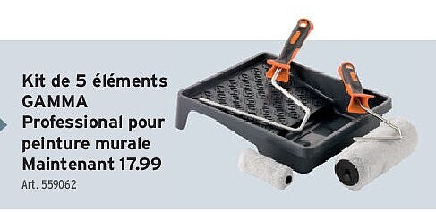 Kit de 5 éléments GAMMA Professional pour peinture murale Maintenant