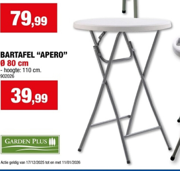 BARTAFEL “APERO" 080 cm