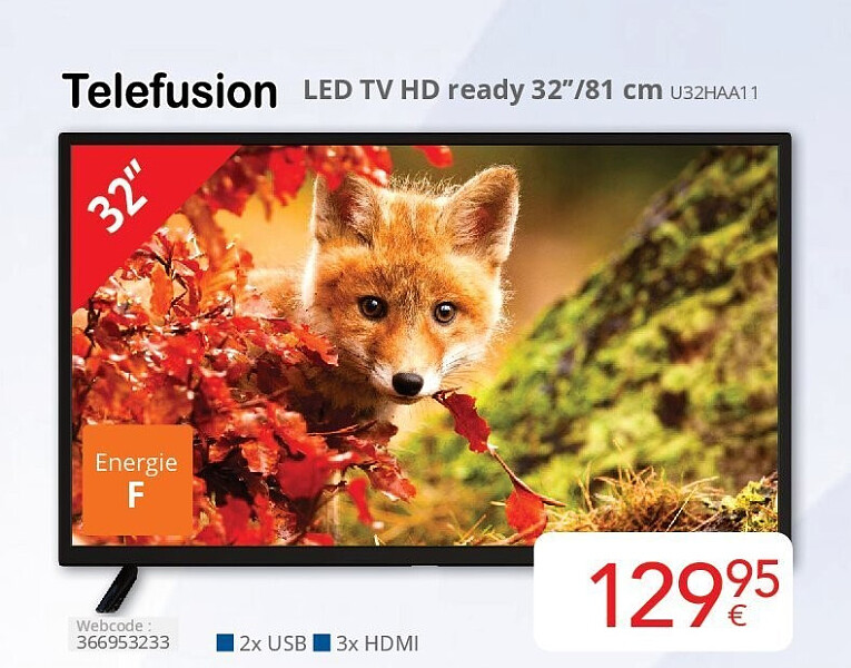 Telefusion LED TV HD ready 32’’/81 cm U32HAA11