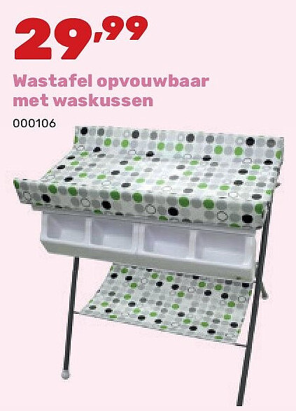 Wastafel opvouwbaar met waskussen