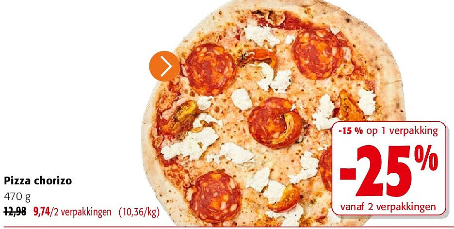 Pizza chorizo 470 g
