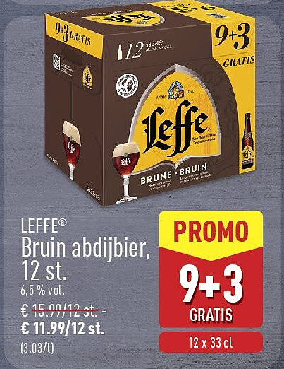 Bruin abdijbier, 12st.