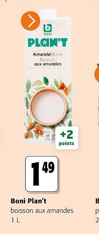 Boni Plan’t boisson aux amandes 1 L