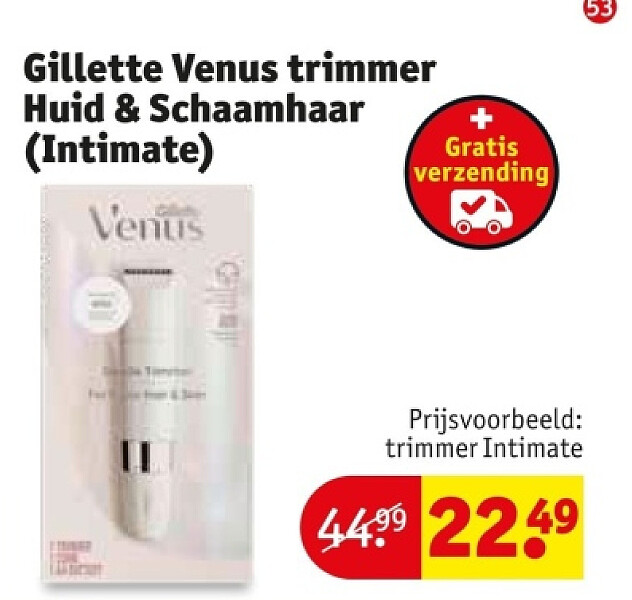 Gillette Venus trimmer Huid & Schaamhaar (Intimate)