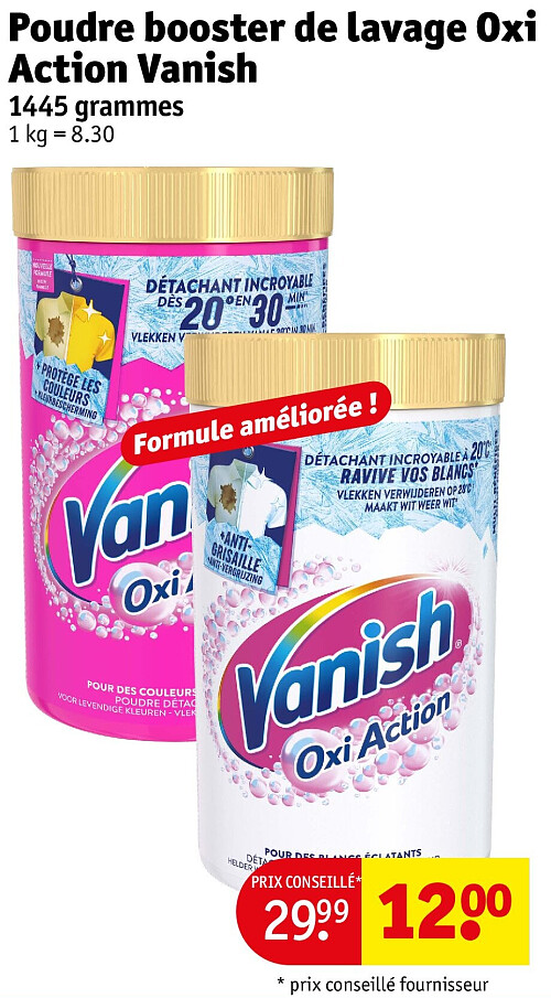Poudre booster de lavage Oxi Action Vanish 1445 grammes