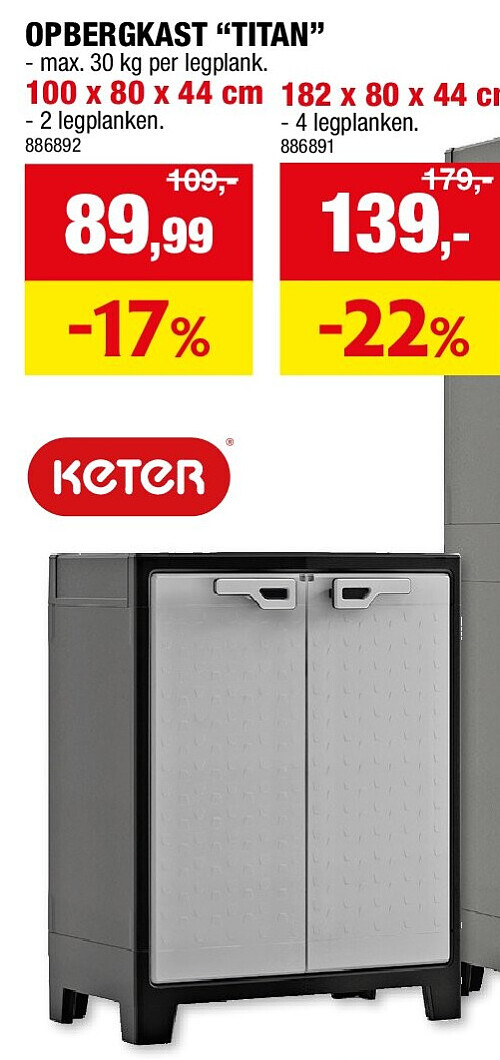 OPBERGKAST “TITAN” 100 x 80 x 44 cm