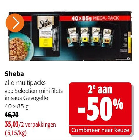 Sheba Selection mini filets in saus Gevogelte 40 x 85 g
