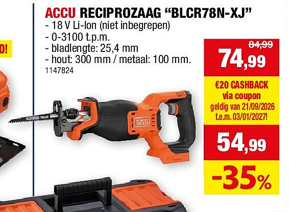 ACCU RECIPROZAAG “BLCR78N-XJ”