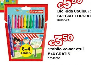 Stabilo Power etui 8+4 GRATIS
