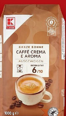 K-CLASSIC Caffè Crema e Aroma, ganze Bohnen, 1 kg