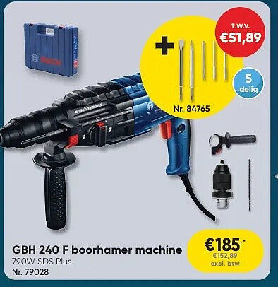 GBH 240 F boorhamer machine 790W SDS Plus Nr. 79028