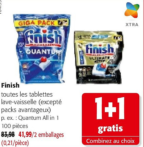 Finish Quantum All in 1 100 pièces