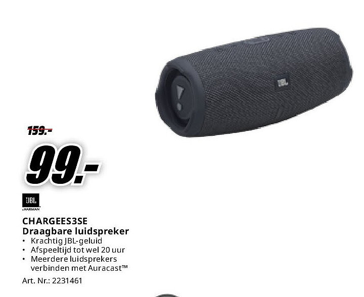 CHARGEES3SE Draagbare luidspreker