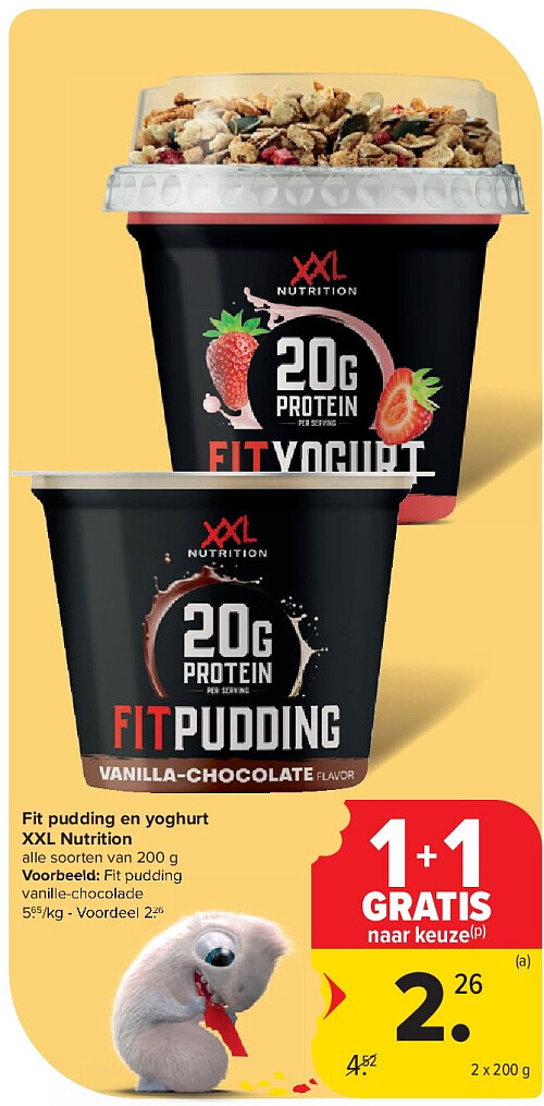 Fit pudding en yoghurt XXL Nutrition