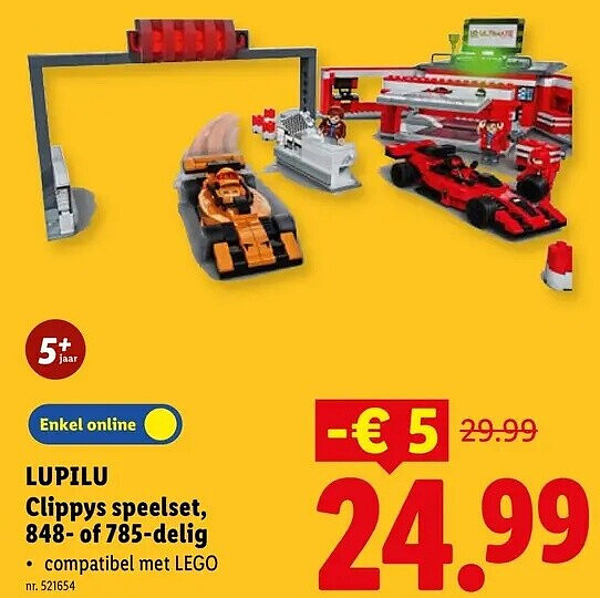 LUPILU Clippys speelset, 848- of 785-delig