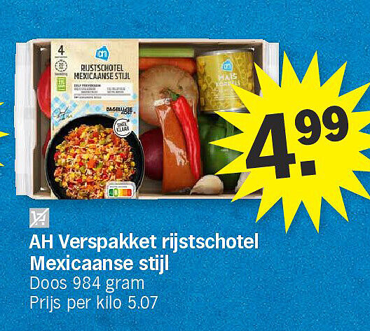 AH Verspakket rijstschotel Mexicaanse stijl