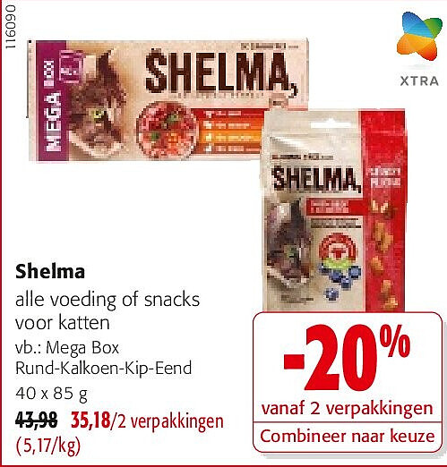 Shelma Mega Box Rund-Kalkoen-Kip-Eend 40 x 85 g