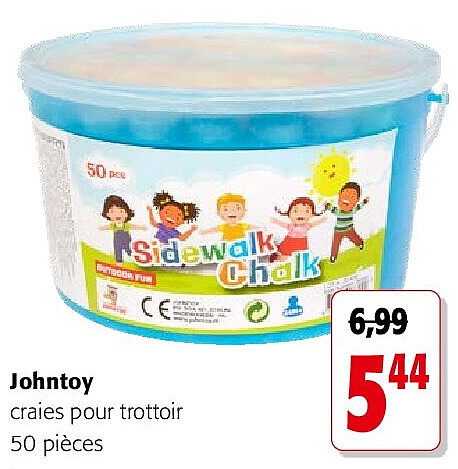 Johntoy craies pour trottoir 50 pièces