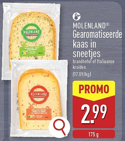 Gearomatiseerde kaas in sneetjes