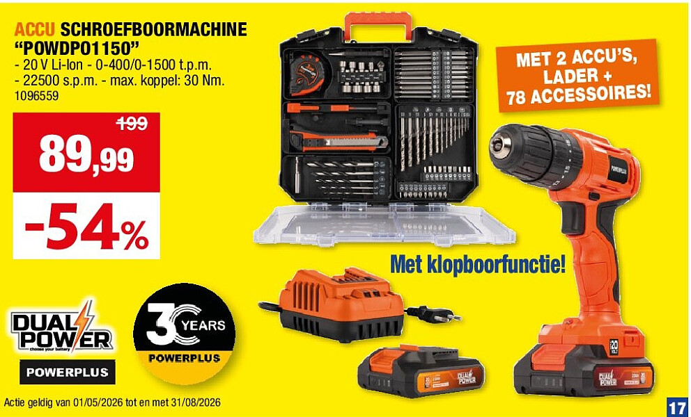 ACCU SCHROEFBOORMACHINE “POWDPO1150”