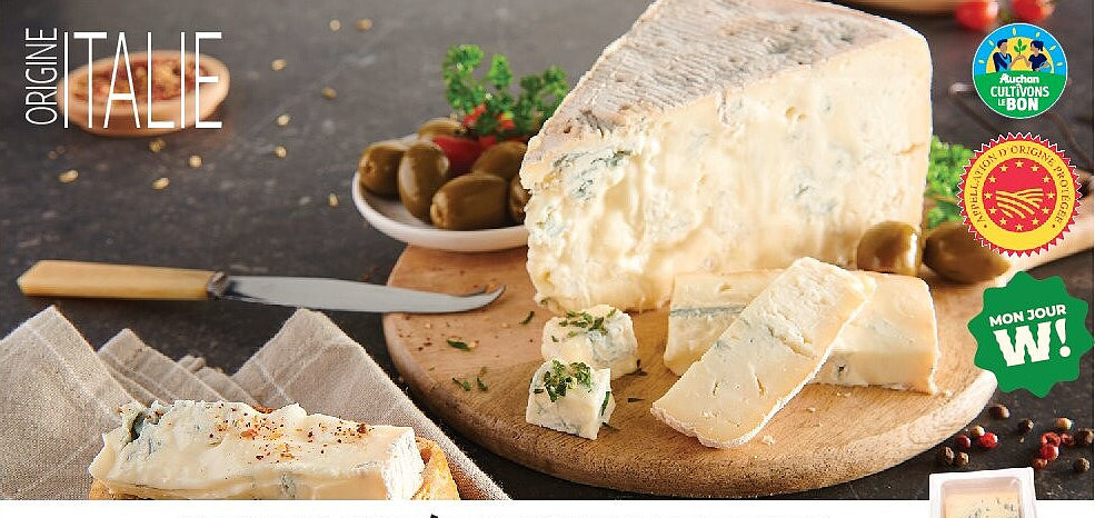 Gorgonzola AOP filière Auchan « Cultivons le bon »