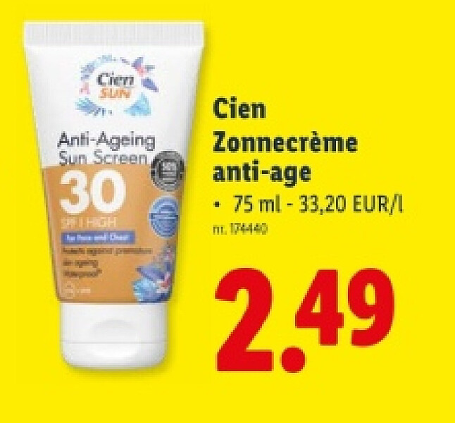 Zonnecrème anti-age