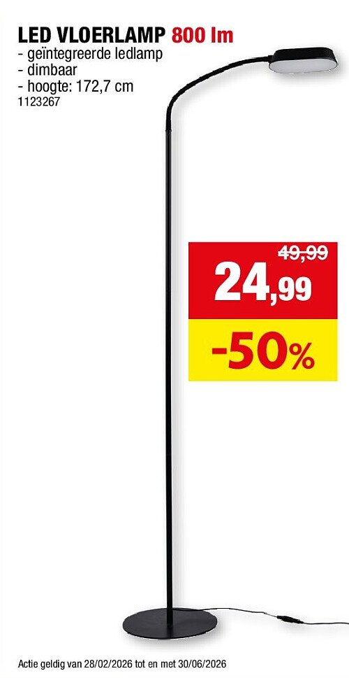 LED VLOERLAMP 800 lm