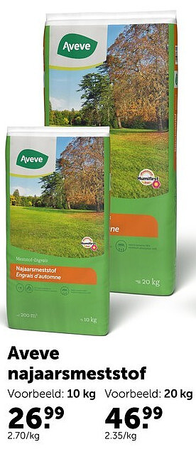 Aveve najaarsmeststof 20 kg