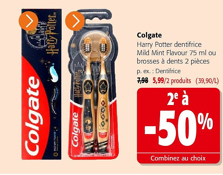 Colgate Harry Potter dentifrice Mild Mint Flavour 75 ml