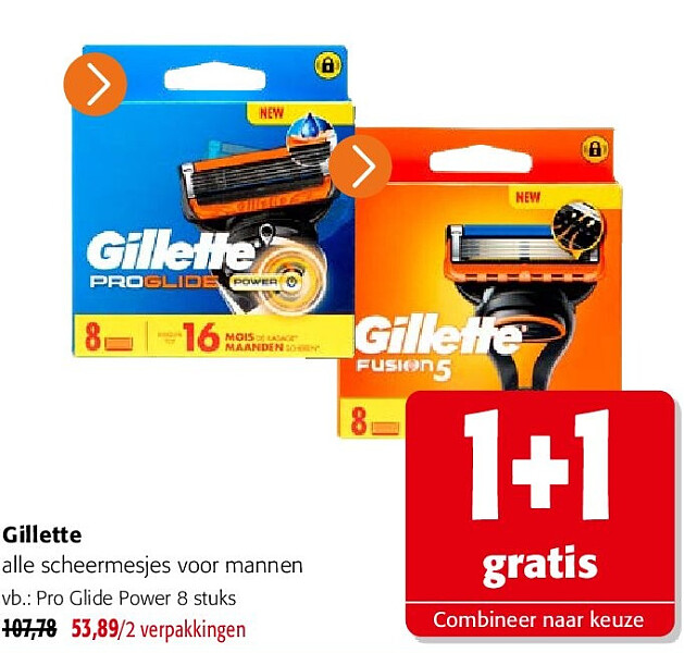 Gillette alle scheermesjes voor mannen
