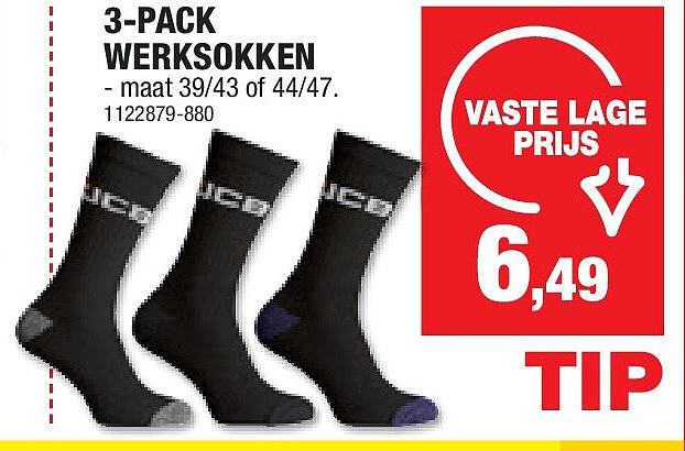 3-PACK WERKSOKKEN