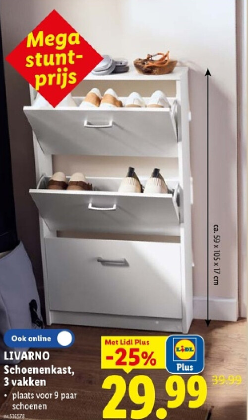 Schoenenkast, 3 vakken