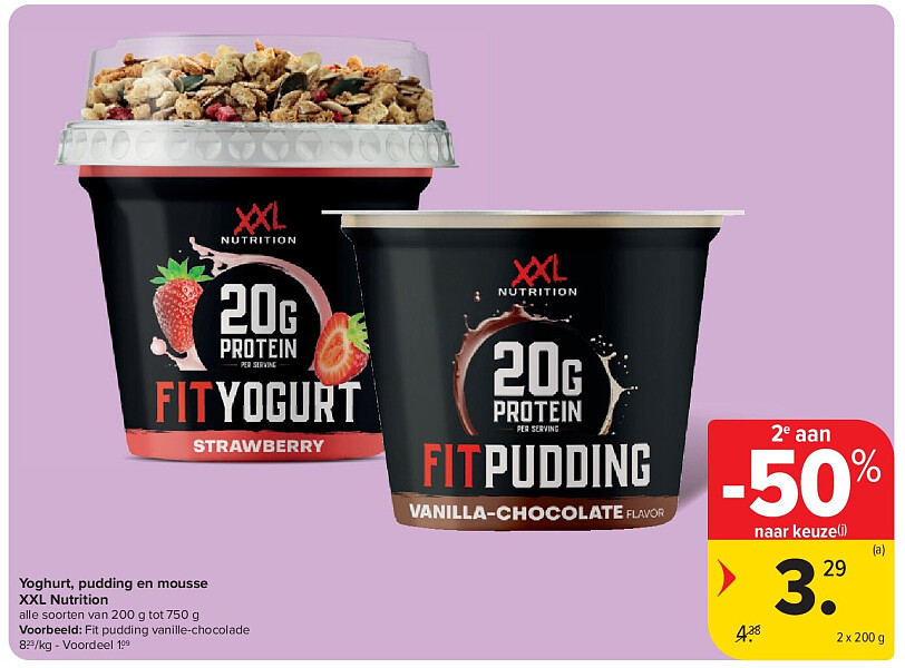Yoghurt, pudding en mousse XXL Nutrition