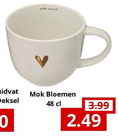Mok Bloemen 48 cl