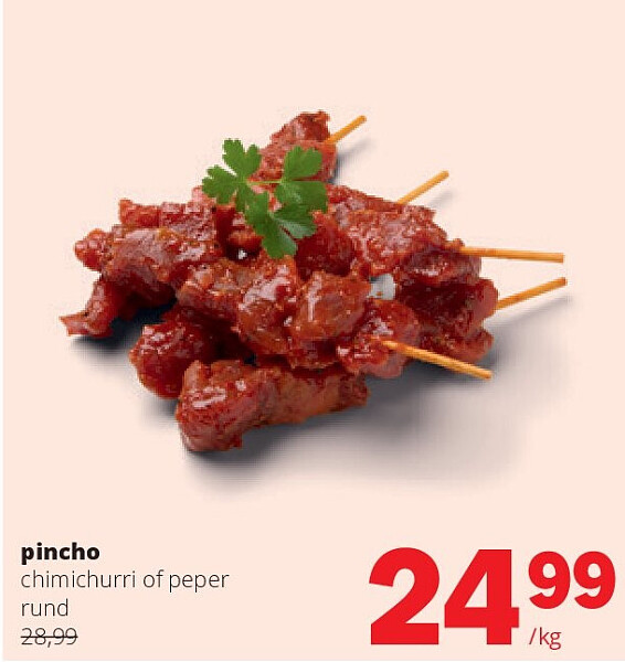 pincho chimichurri of peper rund