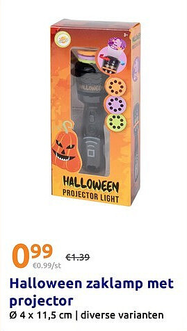 Halloween zaklamp met projectoг