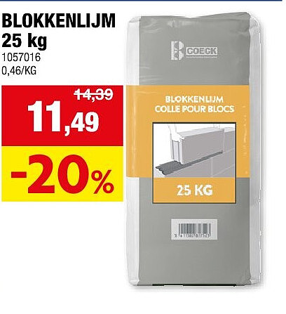 BLOKKENLIJM 25 kg