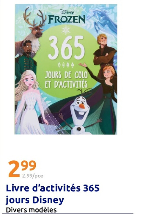 Livre d'activités 365 jours Disney