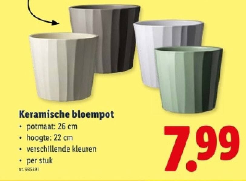 Keramische bloempot