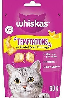 Temptations friandises au poulet et au fromage Whiskas 60 g