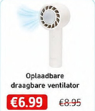 Oplaadbare draagbare ventilator