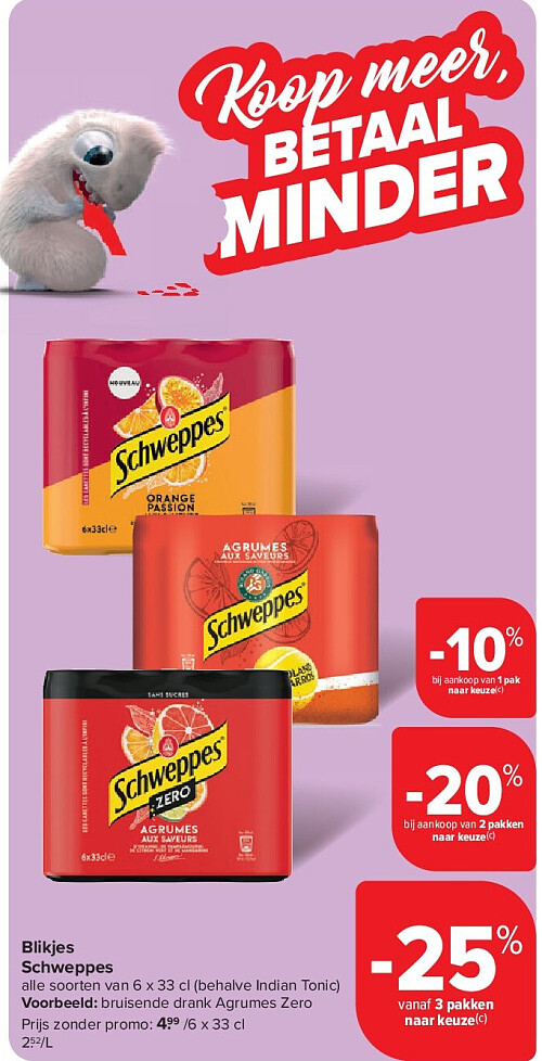 Blikjes Schweppes
