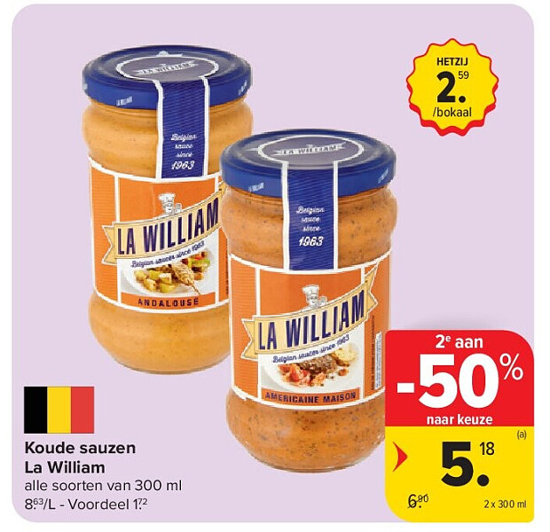 Koude sauzen La William